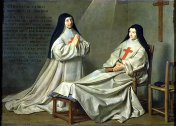 Porträt der Mutter Catherine-Agnès Arnauld (1593-1671) und der Schwester Catherine de Sainte-Suzanne Champaigne (1636-86), der Tochter des Künstlers, 1662